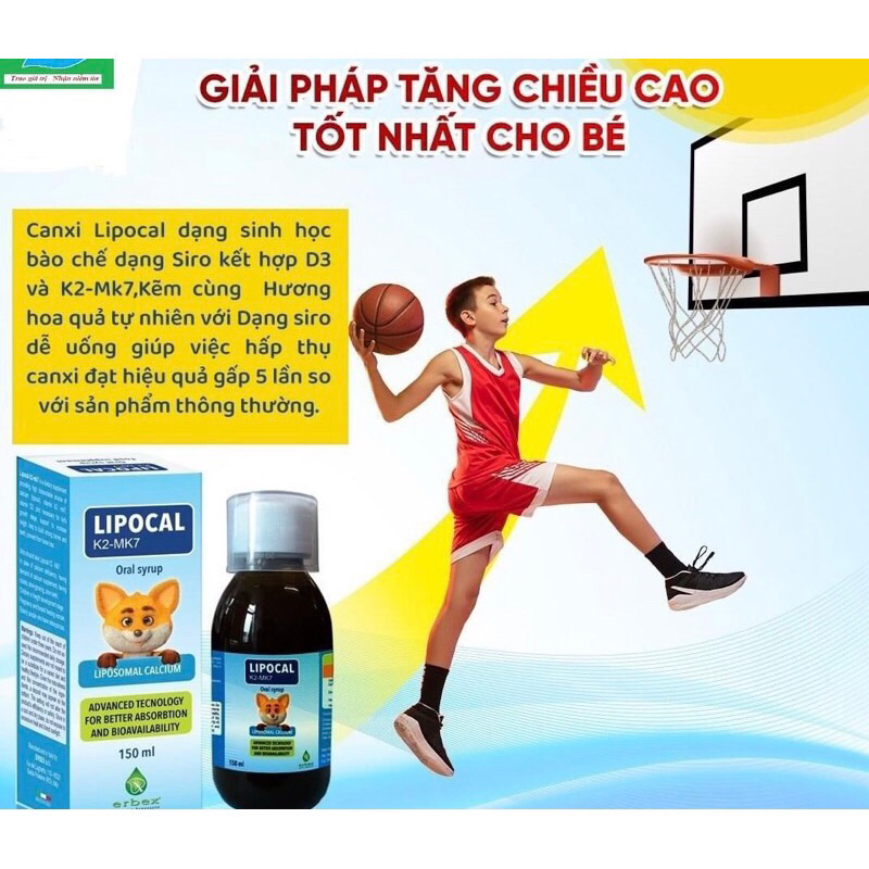 LIPOCAL canxi sinh học bổ sung canxi phòng còi xương cho bé giúp phát triển chiều cao ,chắc xương hấp thụ nhanh