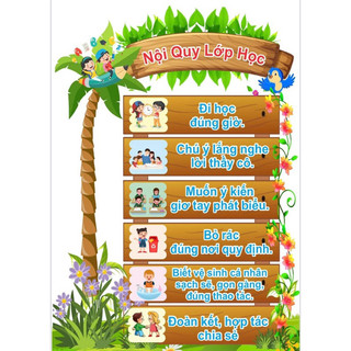 Nội quy lớp học cây dừa khổ a3