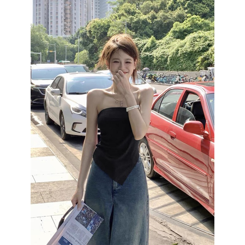 Áo kiểu ống tà nhọn sexy quyến rũ cho nữ