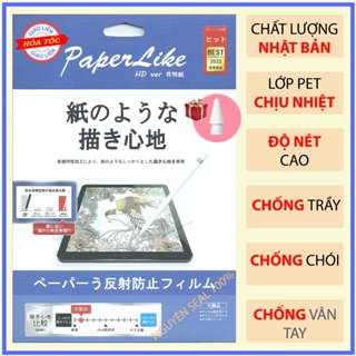 [Tặng Ngòi Kim Loại] Miếng dán Paperlike ipad pro. Nhám như giấy thật (Japan 2024)
