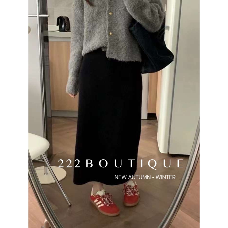 Chân váy len malt 316