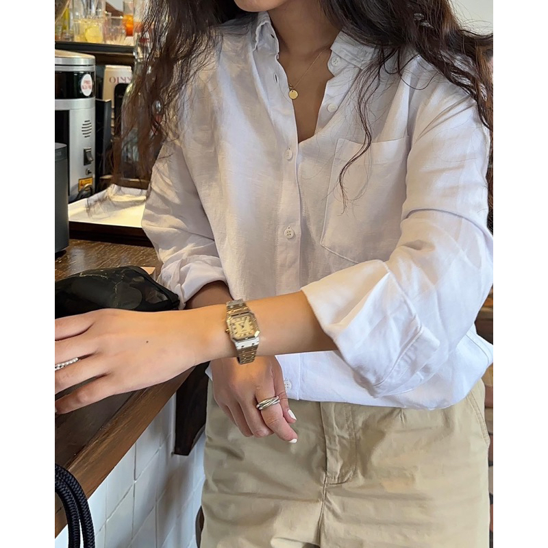 DE PLAGE - ÁO SƠ MI LINEN 1980 BUTTON DOWN