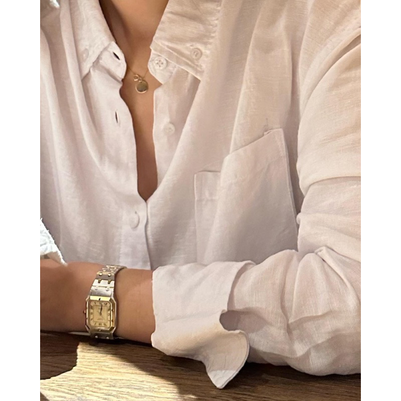 DE PLAGE - ÁO SƠ MI LINEN 1980 BUTTON DOWN