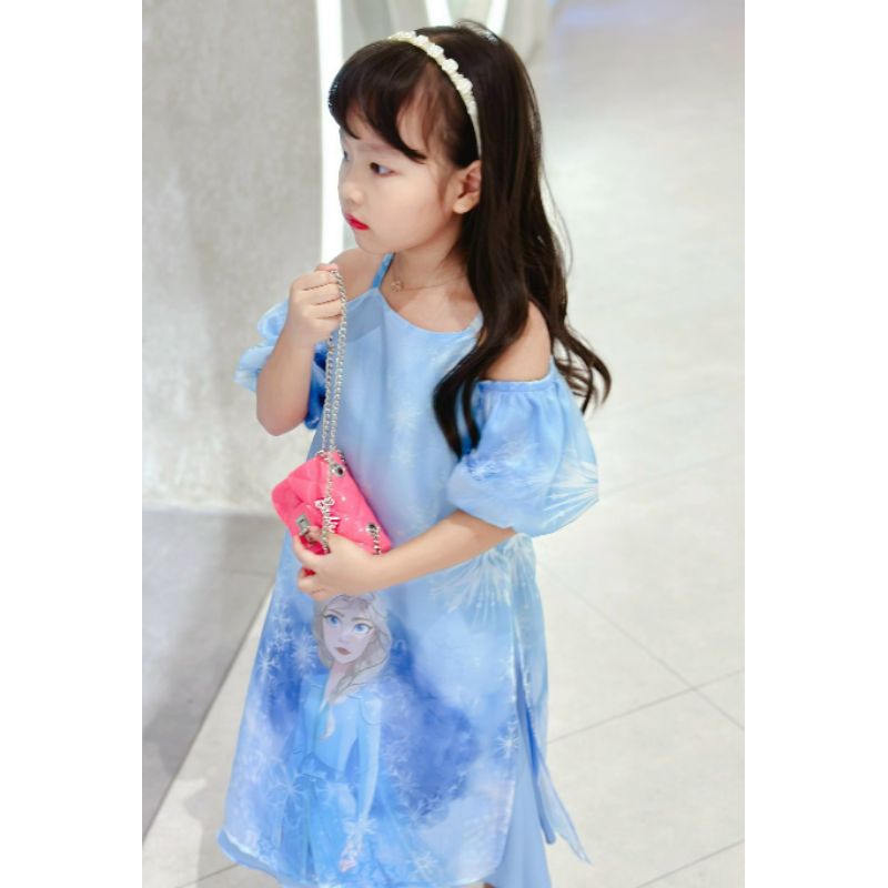 ÁO DÀI ELSA Đầm Tết  cao cấp haivanco voan tơ cho bé từ 10 đến 40 kg mềm mại và thoáng mát đi chơi đi tiệc