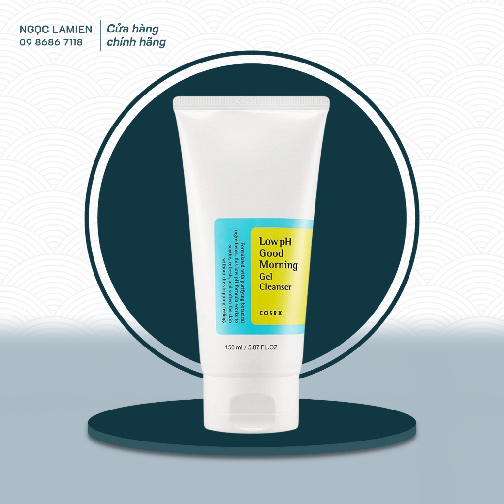 Sữa rửa mặt Cosrx Low pH Good Morning, độ pH thấp, dạng gel, chiết xuất tràm trà 150ml
