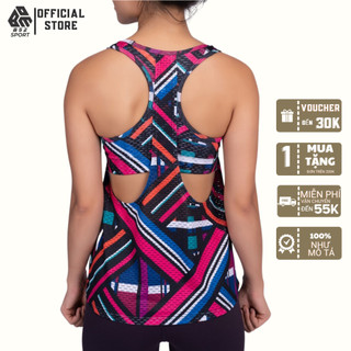 Áo tank top nữ kèm bra tập gym/yoga/chạy bộ dòng das kiểu phối lưới thoáng mát