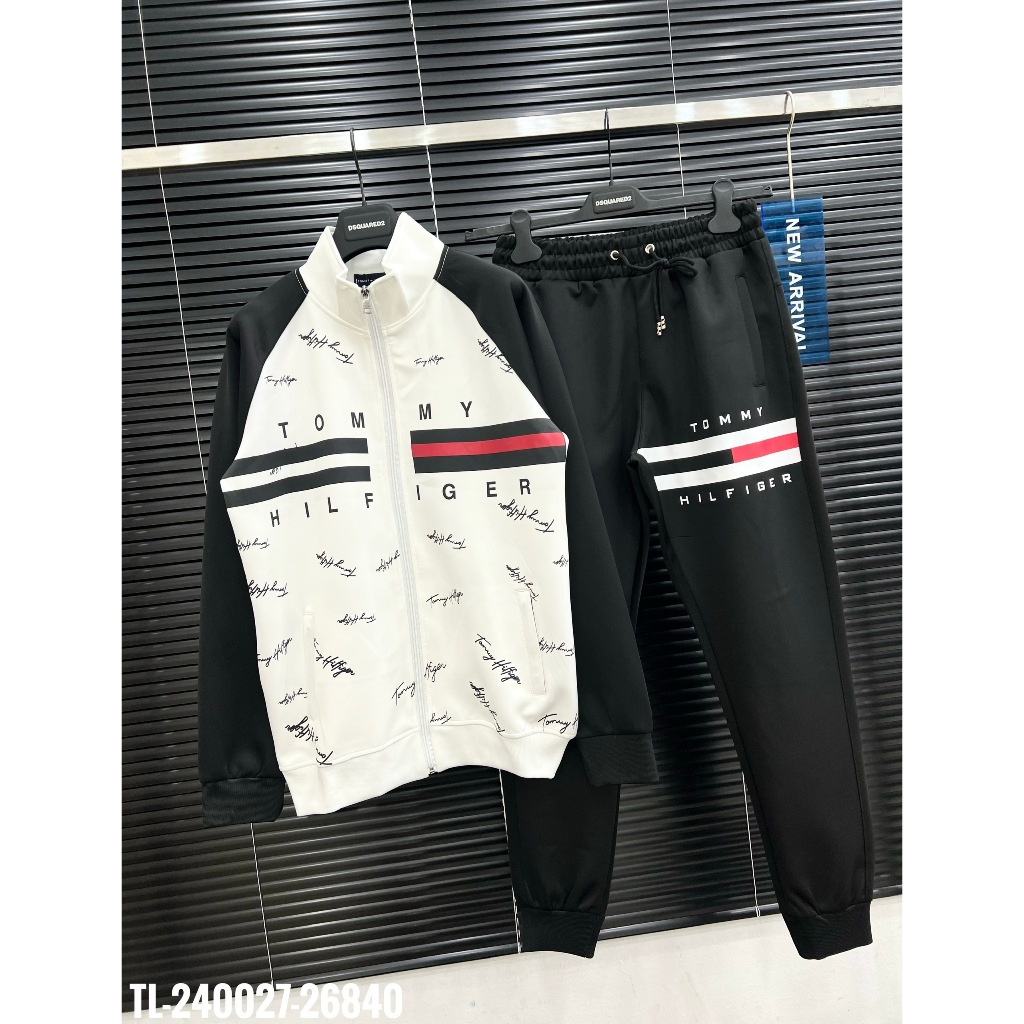 🔥Hot🔥Bộ nỉ Tommy áo khoác in chữ ký thiết kế hot trend Nam Nữ Thu Đông 2023