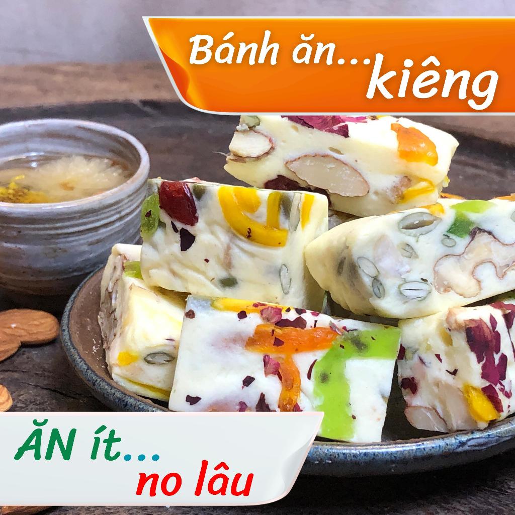 Kẹo Nougat Healthy Kẹo hạnh phúc ăn kiêng giảm cân ăn vặt healthy không đường không bơ dầu