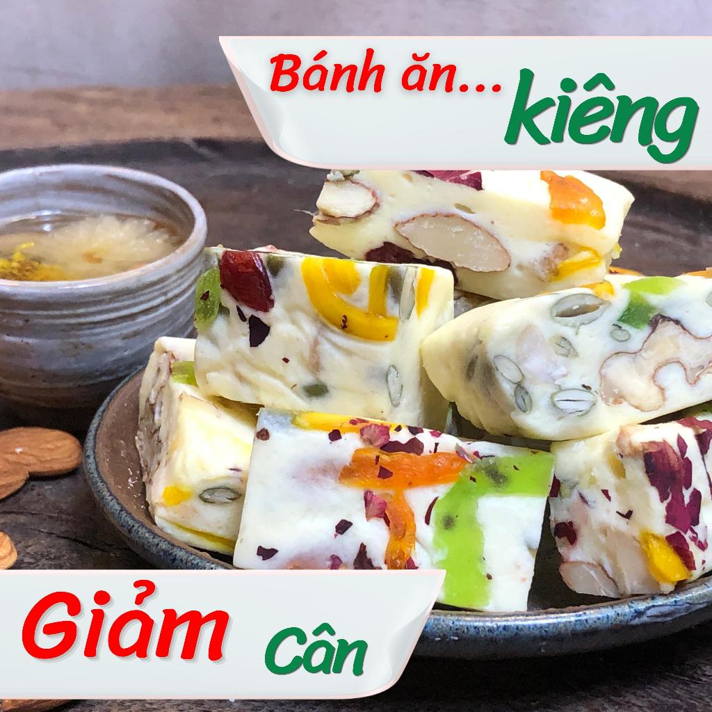 Kẹo Nougat Healthy Kẹo hạnh phúc ăn kiêng giảm cân ăn vặt healthy không đường không bơ dầu