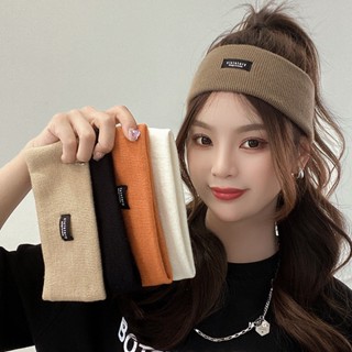 Băng đô tập Yoga Gym rửa mặt nữ dệt kim headband cài giữ tóc Skincare Thể thao bản to Hàn Quốc