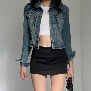 Chân váy IDOL nữ lưng thấp HHVINTAGE chất liệu cotton co giãn V04 (có kèm lót quần)