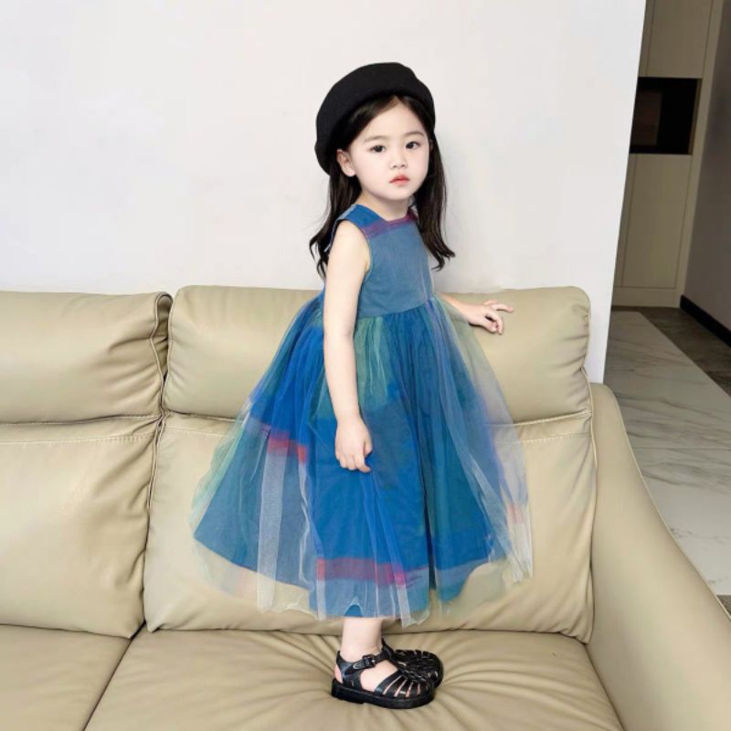 Đầm váy ren công chúa 3 tầng cao cấp haivanco bé gái từ 10 đến 40 kg mềm mại và thoáng mát đi chơi đi tiệc đều đẹp