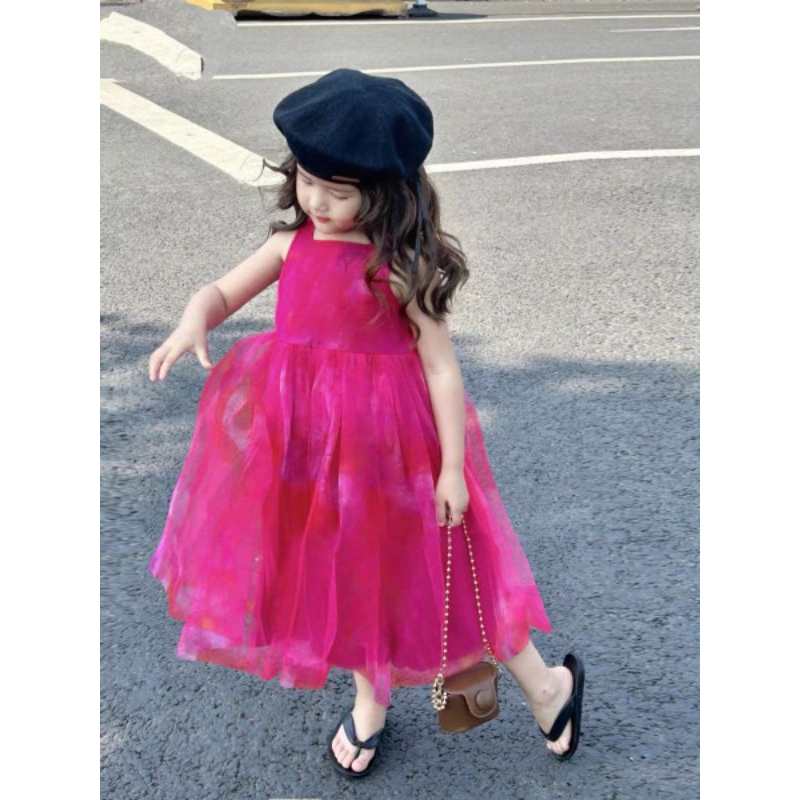 Đầm váy ren công chúa 3 tầng cao cấp haivanco bé gái từ 10 đến 40 kg mềm mại và thoáng mát đi chơi đi tiệc đều đẹp