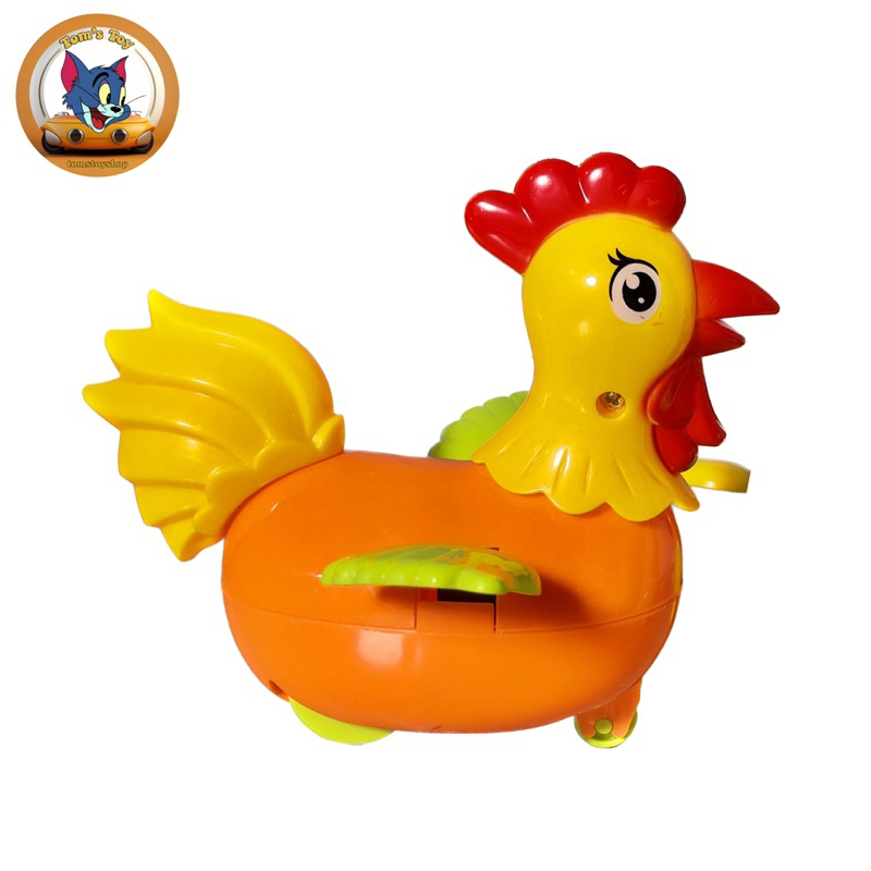Đồ chơi chú gà chạy cót võ cánh gõ đầu siêu dễ thương