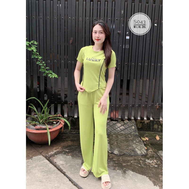 Bộ thun gân form suông in chữ bigsiz 40-100kg S043