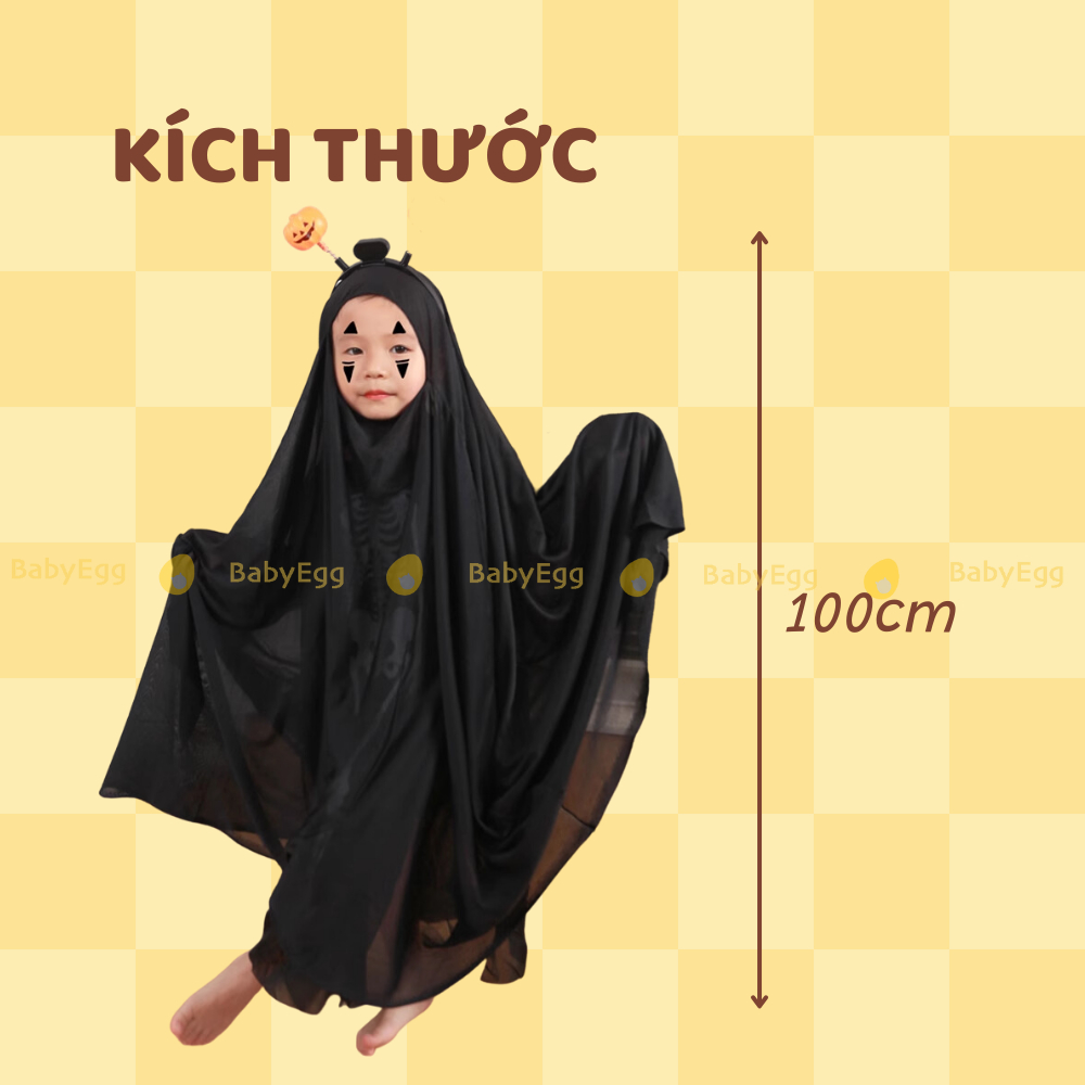 Vô diện trẻ em hóa trang HALLOWEEN gồm mặt nạ áo choàng găng tay cho người lớn, trẻ em Đồ chơi dịp lễ BabyEgg