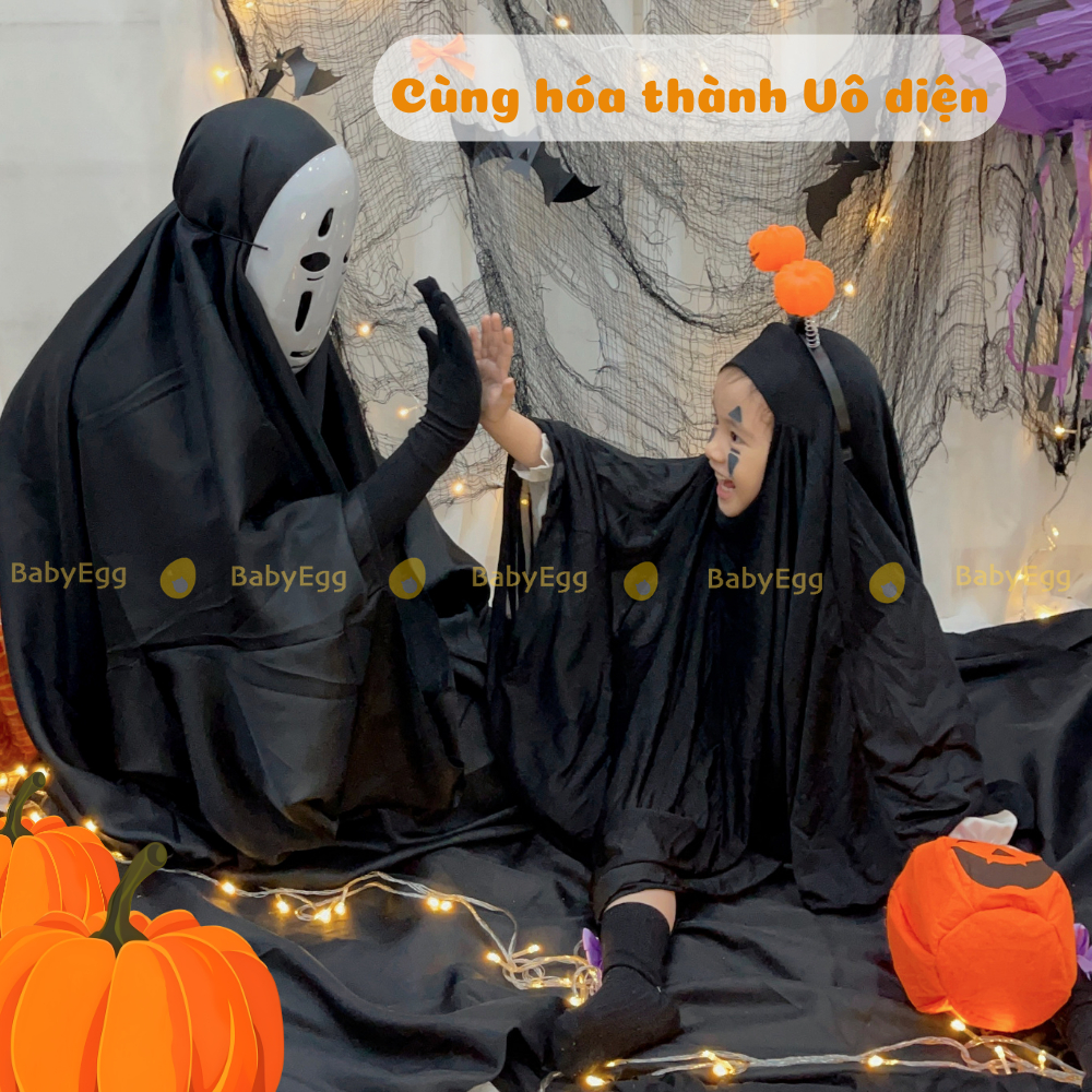 Vô diện trẻ em hóa trang HALLOWEEN gồm mặt nạ áo choàng găng tay cho người lớn, trẻ em Đồ chơi dịp lễ BabyEgg