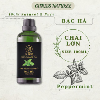 Tinh Dầu Bạc Hà Guniss 100ML | Thiên Nhiên, Nguyên Chất 100%, Có Kiểm Định COA | Khuếch Tán, Xông Phòng, Đuổi Muỗi.