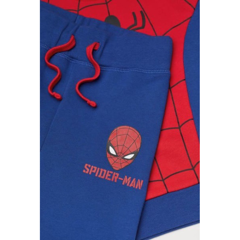 Bộ nỉ thu đông bé trai siêu nhân Nhện xanh đỏ