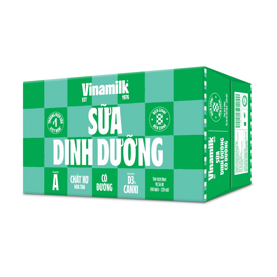 Thùng 48 bich sữa dinh dưỡng vinamilk bịch 220ml