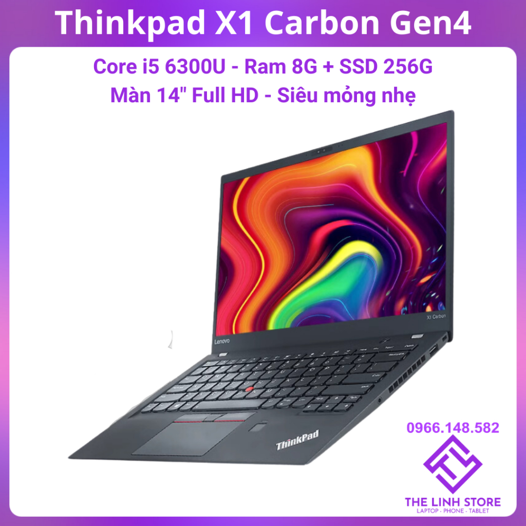 Laptop Lenovo Thinkpad X1 Carbon Gen 3/4/5 có cảm ứng - Ram 8G SSD 256G