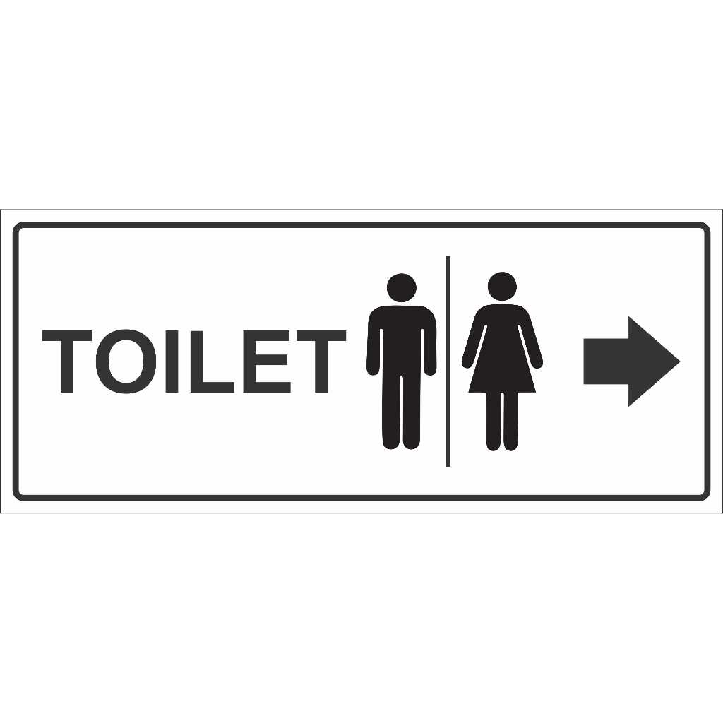 Sticker Biển Báo Nhà Vệ Sinh/ Toilet/ WC Nam/ Nữ - Decal Dán Tường, Dán Kính, Dán gỗ Dễ Dàng, chống nước