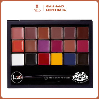 Bảng Son chuyên nghiệp J.cat Freedom Lip Palette 18 ô