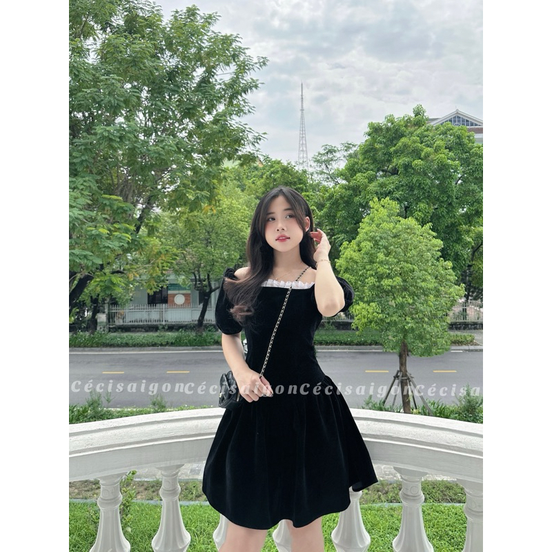 Đầm Sweet nhung đen