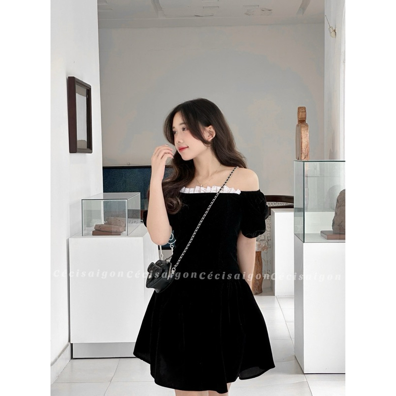 Đầm Sweet nhung đen