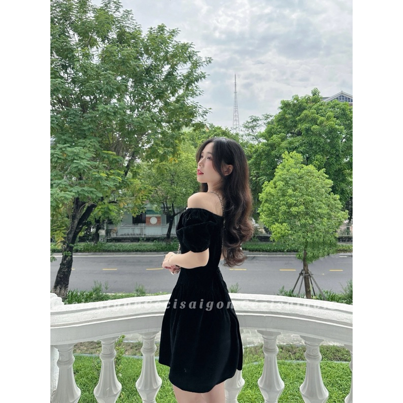 Đầm Sweet nhung đen