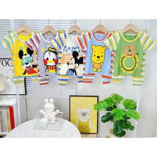  Đồ bộ cho bé, bộ áo ngắn tay quần dài cho bé size 5-28kg chất cotton mềm mát