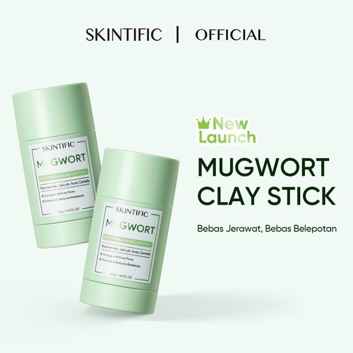 Thanh Lăn Mặt Nạ Đất Sét Skintific Ngải Cứu Giảm Mụn 40g Acne Clay Stick - Miss Xinh