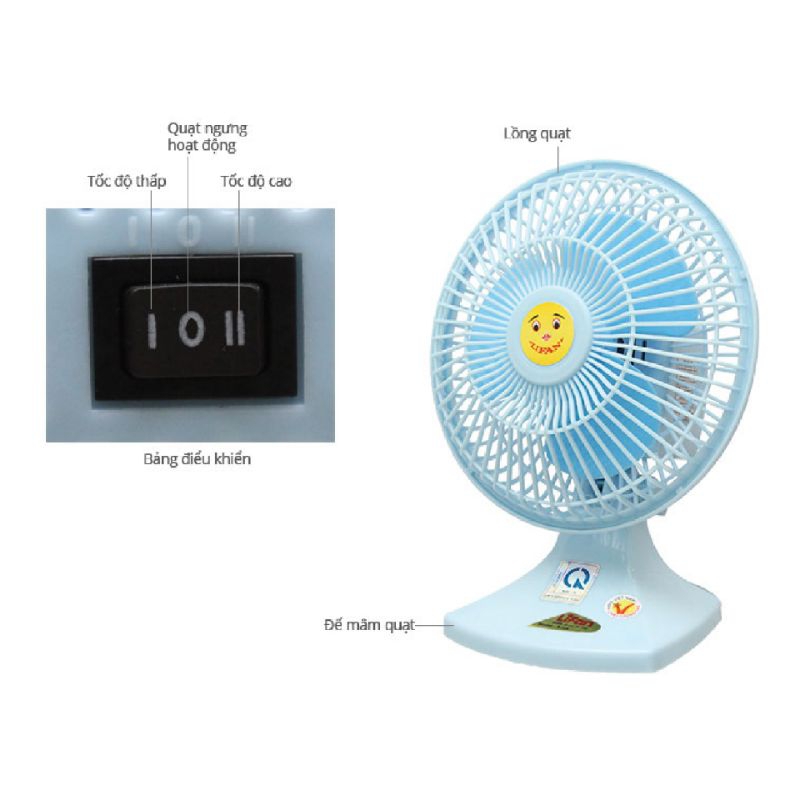 QUẠT BÀN MINI LIFAN B-106 15W mát êm