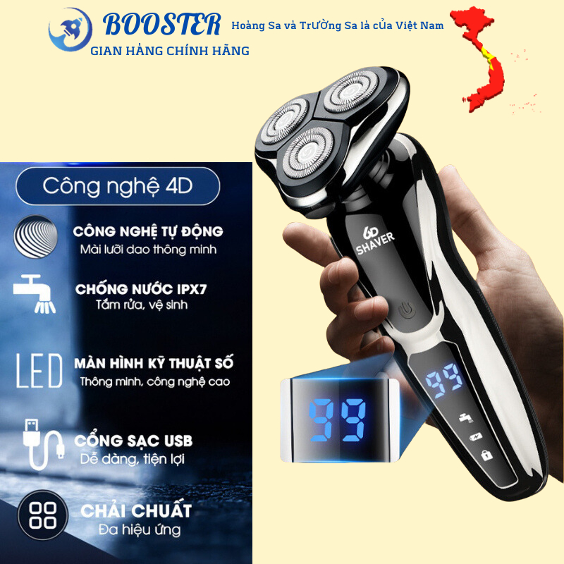 Máy cạo râu đa năng 3in1 cao cấp chống nước chuẩn IPX7
