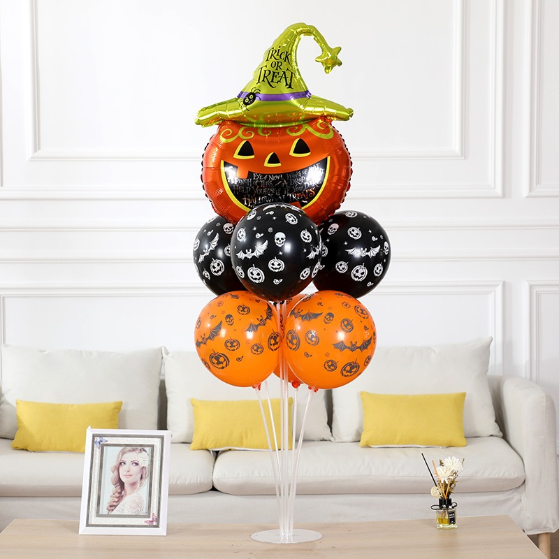 Set trụ bóng kèm bơm trang trí Halloween 2023