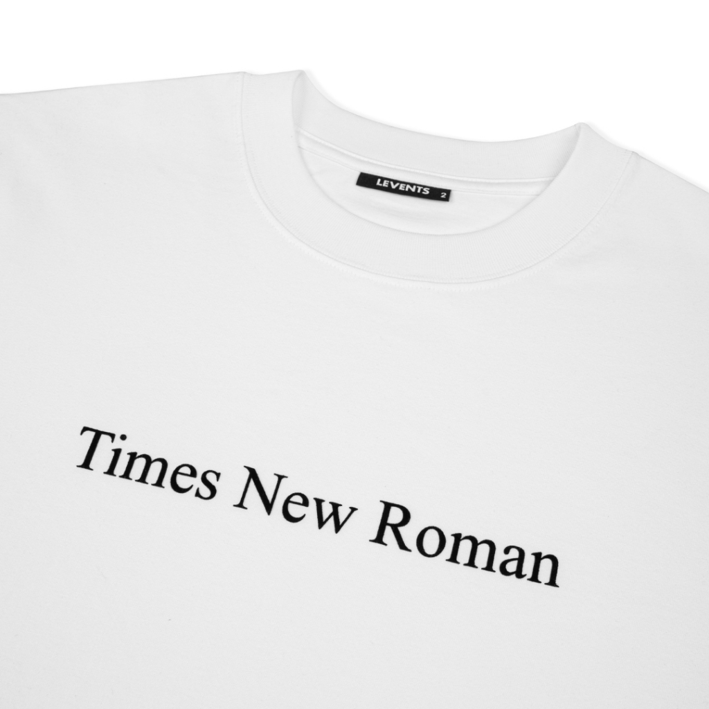 Áo thun Boxy Levents Time New Roman/ White