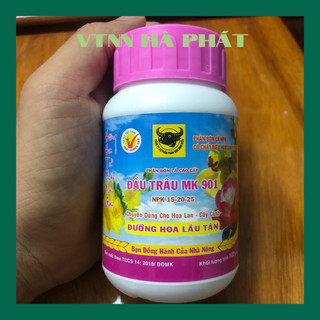 Phân bón đầu trâu 901 - phân bón lá chuyên dùng cho hoa lan cây cảnh dưỡng hoa lâu tàn - 100gram