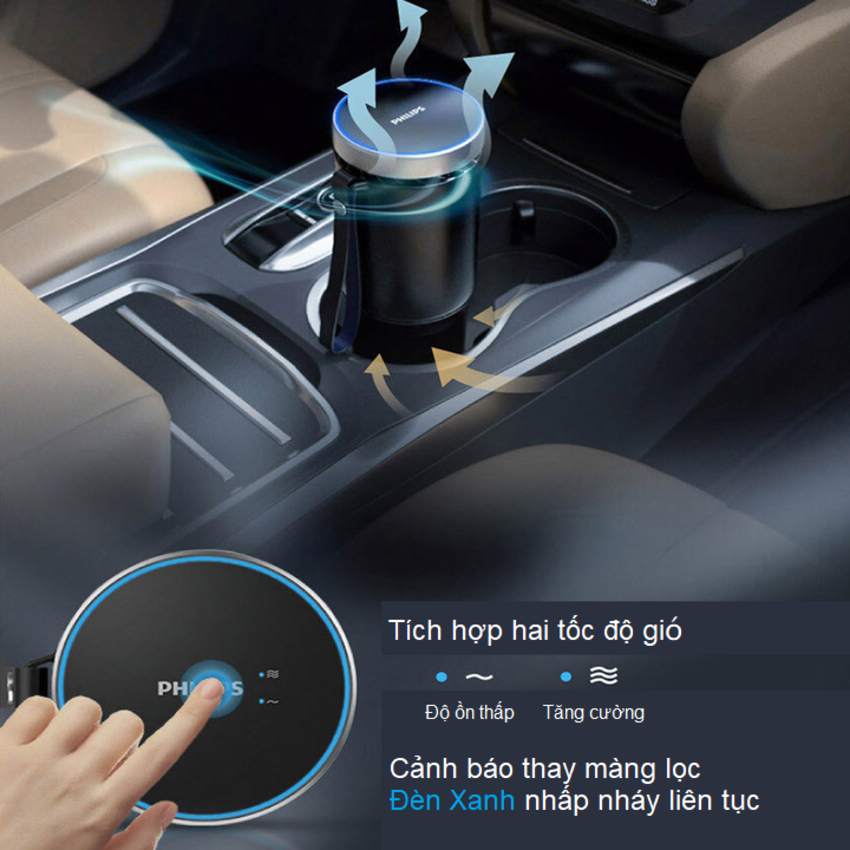 MÁY KHỬ MÙI LỌC KHÔNG KHÍ Ô TÔ PHILIPS GP5602 VÀ S3601