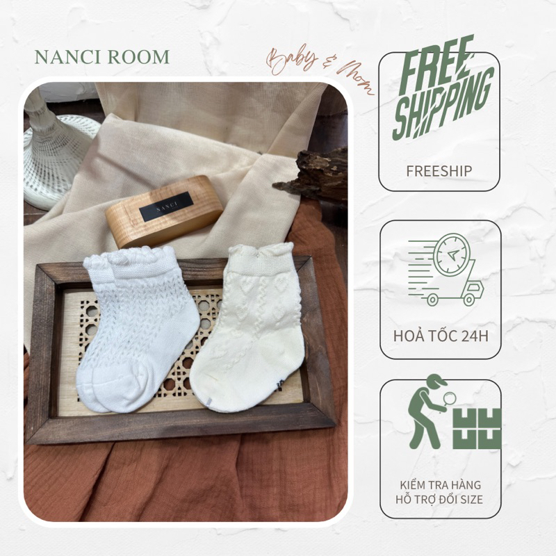 Vớ trơn em bé cotton Nanci room