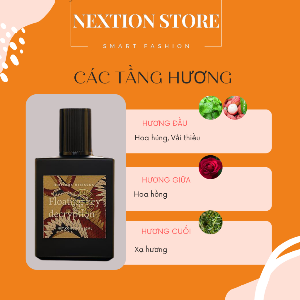 Nước hoa nam cao cấp thơm lâu HIBSCUS 50ml hương thơm nam tính mạnh mẽ.