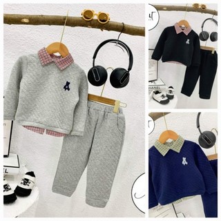 Sét bộ nỉ trần bông hàng xuất dư chuẩn cho bé trai