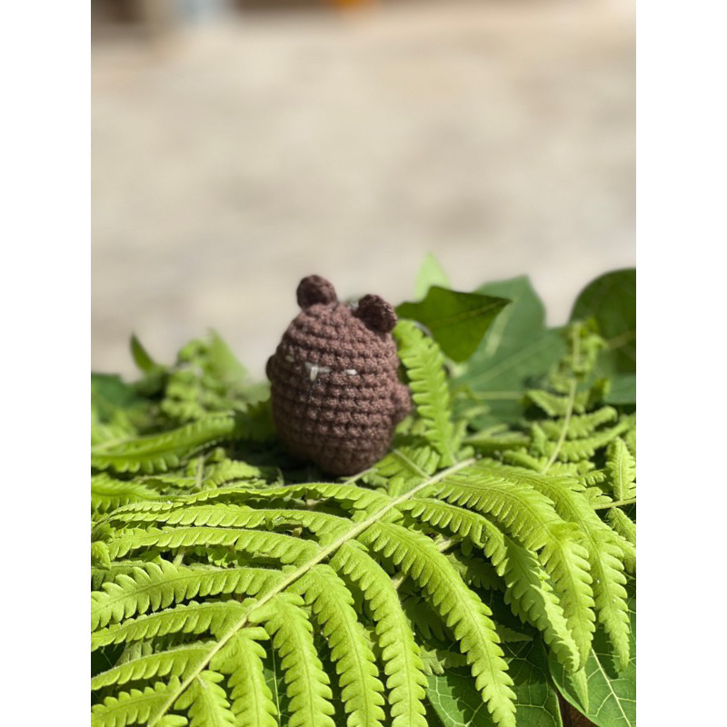 Móc khoá len bé nấm đội mũ siêu đáng yêu