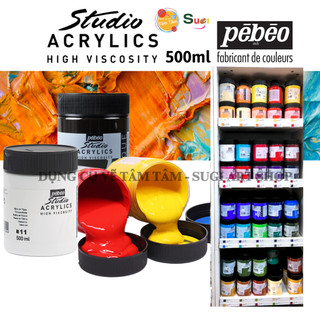 [ TÂM TÂM ] Màu acrylic Pebeo 500ml, studio acrylics Pebeo 500ml