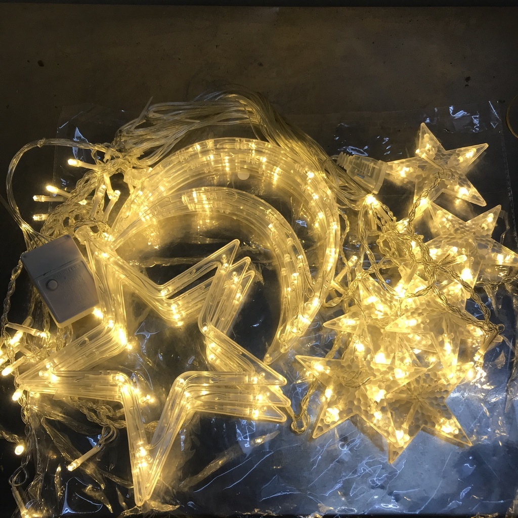 Đèn LED ngôi sao trang trí nhấp nháy 12 ngôi sao lớn bé_0MS0055