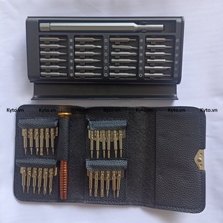 Bộ tua vít đa năng dùng sửa điện thoại đồng hồ máy tính laptop, tô vít thiết kế kiểu ví da túi vải nam châm từ tính mạnh