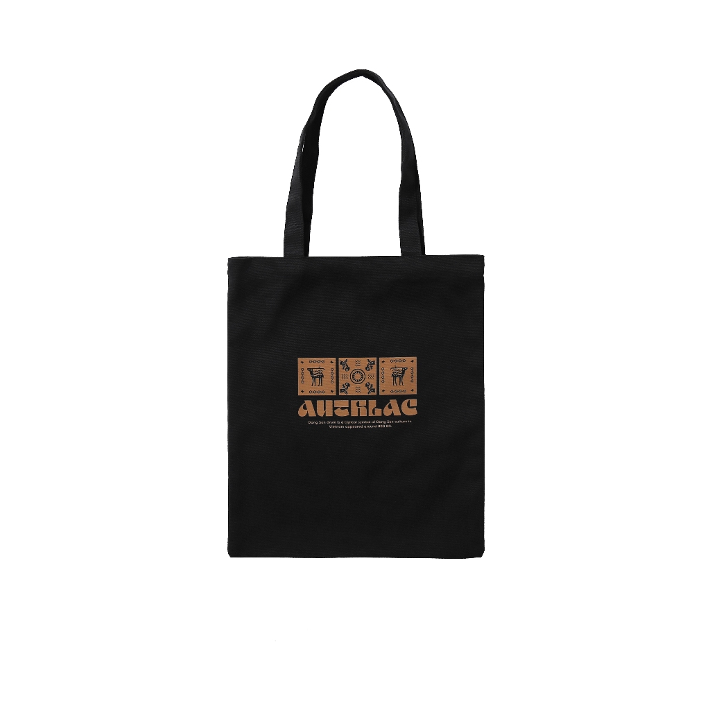 Túi Tote AUTHLAC Họa Tiết Linh Vật Màu Đen