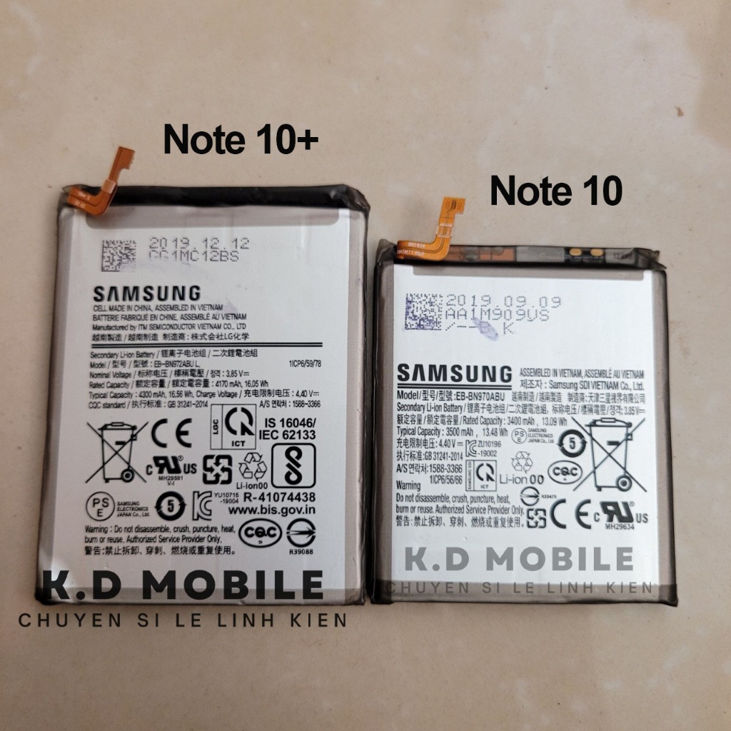 Pin  dành cho Samsung Note 10+ / Note 10 Plus pin zin tháo máy chính hãng