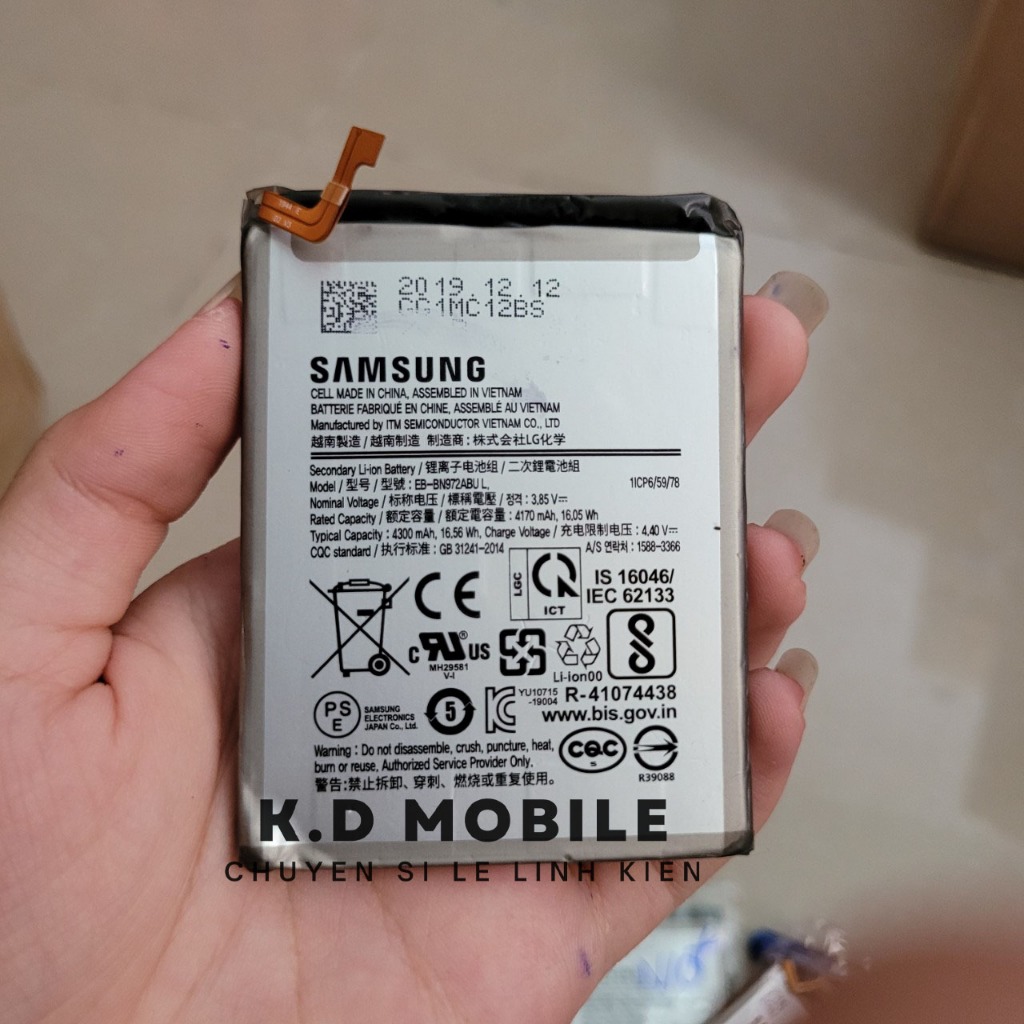 Pin  dành cho Samsung Note 10+ / Note 10 Plus pin zin tháo máy chính hãng