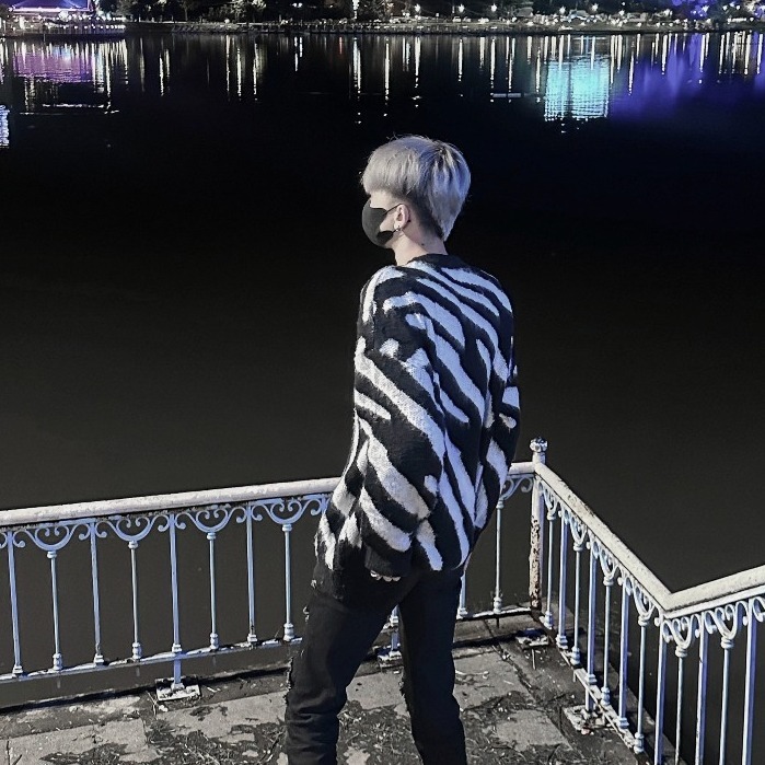 Áo Len Nam Nữ Lông Xù Sọc Vằn, Áo len loang báo vằn form rộng