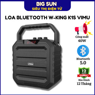 Loa bluetooth w-king k1s vimu - loa karaoke không dây, công suất 40w, wking t5 t9 k9 k3h k1s, bass siêu to - bh 12 tháng